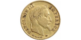 Avers : portrait de Napoléon III avec une couronne de laurier.