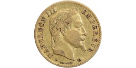 Avers : portrait de Napoléon III avec une couronne de laurier.