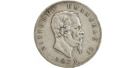 Avers : tête nue de Victor Emmanuel II à droite