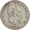 Avers : tête nue de Victor Emmanuel II à droite