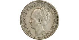 1/2 Florin Wilhelmine Tête Agée - Pays-Bas Argent