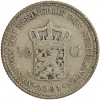 1/2 Florin Wilhelmine Tête Agée - Pays-Bas Argent