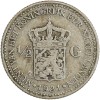 1/2 Florin Wilhelmine Tête Agée - Pays-Bas Argent