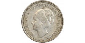 1/2 Florin Wilhelmine Tête Agée - Pays-Bas Argent