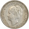1/2 Florin Wilhelmine Tête Agée - Pays-Bas Argent
