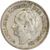 1/2 Florin Wilhelmine Tête Agée - Pays-Bas Argent