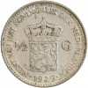 1/2 Florin Wilhelmine Tête Agée - Pays-Bas Argent