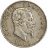 Avers : tête nue de Victor Emmanuel II à droite