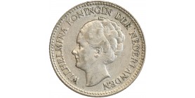 1/2 Florin Wilhelmine Tête Agée - Pays-Bas Argent