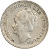 1/2 Florin Wilhelmine Tête Agée - Pays-Bas Argent