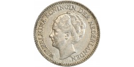 1/2 Florin Wilhelmine Tête Agée - Pays-Bas Argent