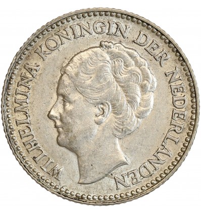 1/2 Florin Wilhelmine Tête Agée - Pays-Bas Argent