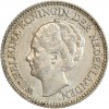 1/2 Florin Wilhelmine Tête Agée - Pays-Bas Argent