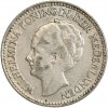 1/2 Florin Wilhelmine Tête Agée - Pays-Bas Argent