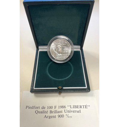 100 Francs Liberté - Piéfort en Argent