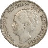 1 Florin Wilhelmine Tête Agée - Pays-Bas Argent