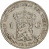 1 Florin Wilhelmine Tête Agée - Pays-Bas Argent