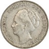 1 Florin Wilhelmine Tête Agée - Pays-Bas Argent