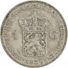 1 Florin Wilhelmine Tête Agée - Pays-Bas Argent