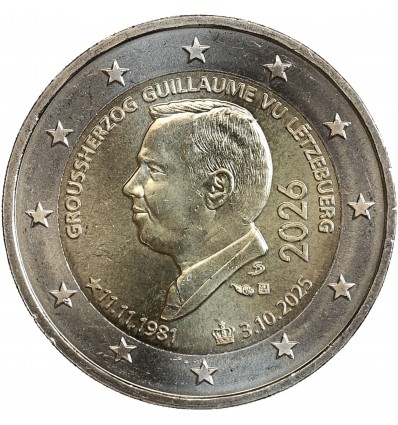 2 Euros Luxembourg 2026 - Grand-Duc Guillaume
