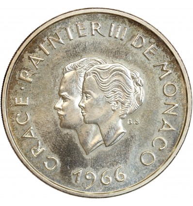 10 Francs Grace et Rainier III Xème Anniversaire de Mariage - Monaco Argent