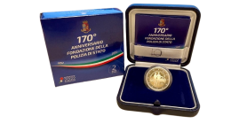 2€ commémorative de l'Italie 2022 qui célèbre les 170 ans de la police nationale italienne