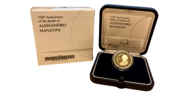 2 euros commémorative de l'Italie 2023 qui célèbre les 150 ans de la mort d'Alessandro Manzoni
