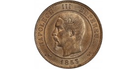 Avers : tête nue de Napoléon III à gauche