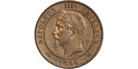 Avers : tête laurée de Napoléon III à gauche