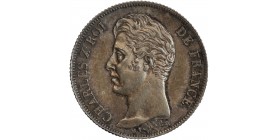 Avers : tête nue de Charles X à gauche