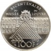 Revers : vue du musée du Louvre avec ses pyramides