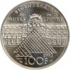 Revers : vue du musée du Louvre avec ses pyramides