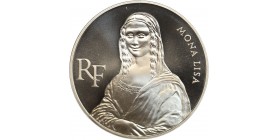 Avers : portrait de Mona Lisa