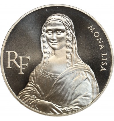 Avers : portrait de Mona Lisa