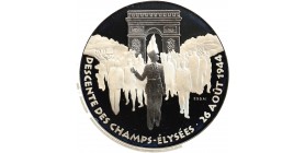 Avers : le Général descendant les Champs-Elysées