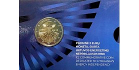 2 Euros Lituanie Coincard 2026 - Indépendance Energétique