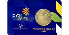 2 Euros Chypre Coincard 2026 - Présidence de l'U.E.