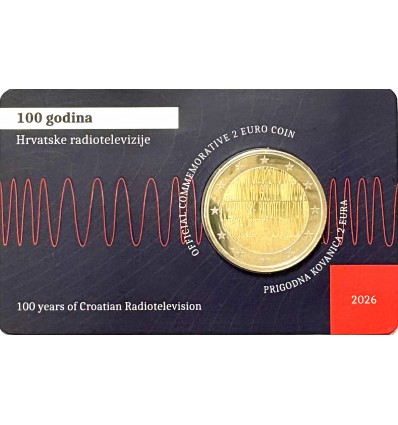 2 Euros Croatie Coincard 2026 - Radio et Télévision