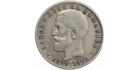 Avers : profil à gauche du roi Carol Ier.
