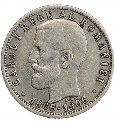 Avers : profil à gauche du roi Carol Ier.