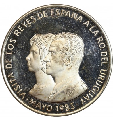 Avers : portraits de Juan Carlos Ier et de Sofia tournés vers la gauche