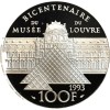 Revers : vue du musée du Louvre avec ses pyramides