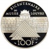 Revers : vue du musée du Louvre avec ses pyramides