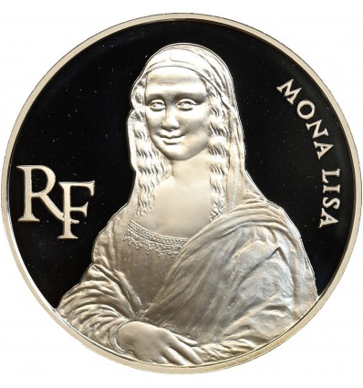 Avers : portrait de Mona Lisa