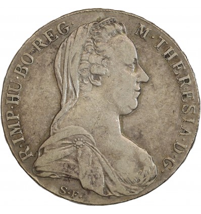 Avers : portrait à droite de Marie-Thérèse d'Autriche