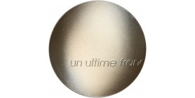 Avers : forme ondulée pour rappeler le mouchoir qu'on agite pour dire adieu - un ultime franc