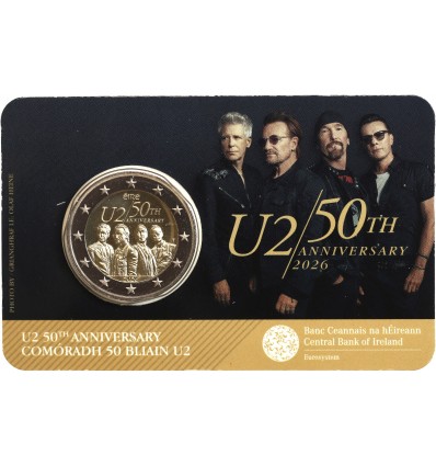 2 Euros Irlande 2026 Coincard - U2