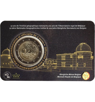 2 Euros Belgique 2026 Coincard Français - Institut Géographique