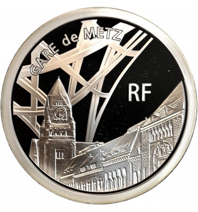 Avers : représentation de la gare de Metz