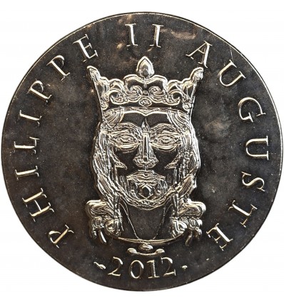 Avers : portrait de Philippe II Auguste couronné